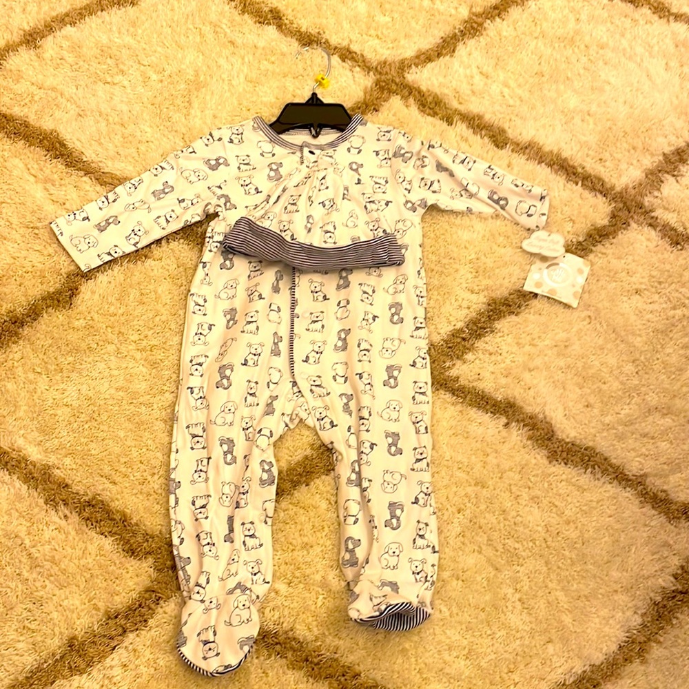 NEW Little Me Puppy One Piece w/ Hat